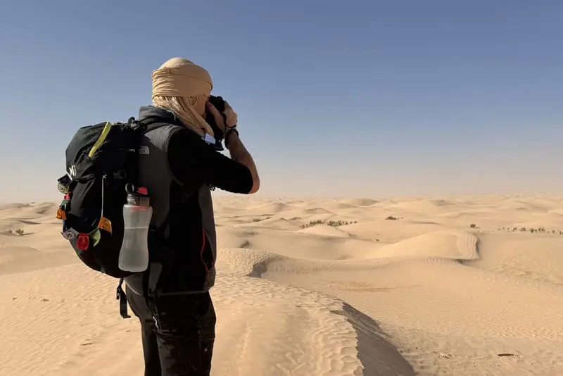 Tournage dans le désert Tunisien